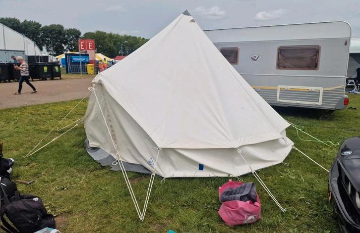 Bell 350 - tipi tent - katoen, Caravans en Kamperen, Tenten, Gebruikt, Ophalen of Verzenden