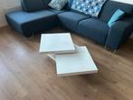 Witte Draaibare Salontafel - Modern Design, Ophalen, Kunststof, Vierkant, 50 tot 100 cm