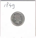 25 cent 1849 Willem III, Postzegels en Munten, Munten | Nederland, Zilver, Ophalen of Verzenden, Koning Willem III, Losse munt
