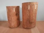Massief houten ronde boomstam 2x, Huis en Inrichting, Woonaccessoires | Zuilen en Pilaren, Ophalen, Gebruikt