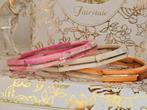 vintage schelp messing hexagon armband, Ophalen of Verzenden, Zo goed als nieuw, Roze, Overige materialen