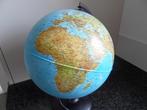 Wereldbol met licht op kunststof voet doorsnee ongeveer 27 c, Ophalen of Verzenden