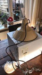 2 nieuwe Crème kleurige stalen hanglampen, Ophalen of Verzenden, Nieuw, Metaal, Minder dan 50 cm
