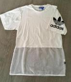Mooi wit shirt Adidas met transparante onderkant , mt 34 36, Ophalen, Adidas, Wit, Zo goed als nieuw