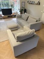 Bank, Fauteuil en Hocker., Ophalen, Gebruikt, Stof