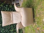 Relaxfauteuil JORI beige/Taupe leer medium Mono move, Ophalen, Gebruikt, Leer, 50 tot 75 cm