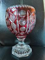 Groot vintage Violetta rood kristallen glas vaas / schaal, Antiek en Kunst, Antiek | Glas en Kristal, Ophalen of Verzenden