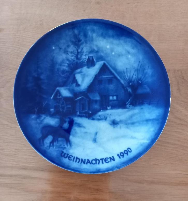 Kronester Weihnachten 1990 Jahresteller kerstbord jaarstuk, Antiek en Kunst, Antiek | Wandborden en Tegels, Ophalen of Verzenden