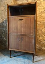 Vintage kast mid century hout buffekast higboard, Antiek en Kunst, Antiek | Meubels | Kasten, Ophalen
