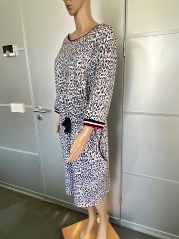 J539 Rabe maat 46=XL jurk wit/blauw/zwart/bruin jurkje beschikbaar voor biedingen