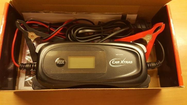 Acculader Car Xtras met LCD scherm 5 Ah NIEUW, Auto diversen, Laadpalen, Nieuw, Laadkabel, Ophalen of Verzenden