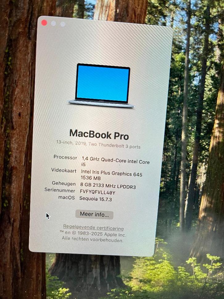 MacBook Pro 13 2019 Prima staat., Computers en Software, Apple Macbooks, Gebruikt, MacBook Pro, 13 inch, Minder dan 2 Ghz, 128 GB of minder