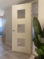 Binnendeur wit met 3 vlakken glas wit 231,5x93.5, Doe-het-zelf en Verbouw, Deuren en Horren, Ophalen, Gebruikt, 80 tot 100 cm