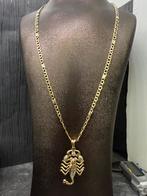 Prachtige 14 karaats gouden ketting met schorpioen hanger, Ophalen of Verzenden, Goud