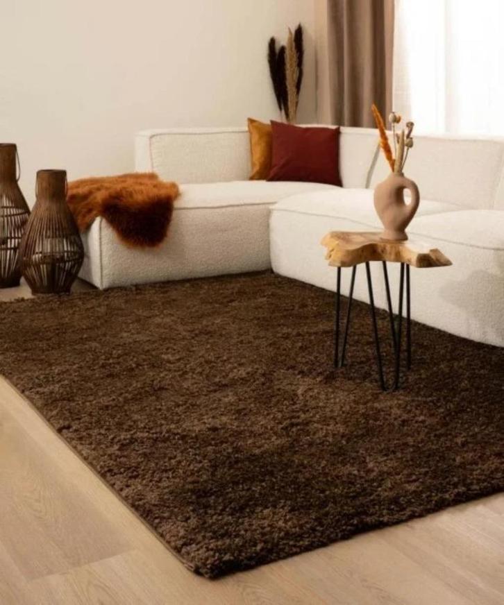 Hoogpolig vloerkleed - bruin 240x340 nieuw, Huis en Inrichting, Stoffering | Tapijten en Kleden, Nieuw, 200 cm of meer, 200 cm of meer