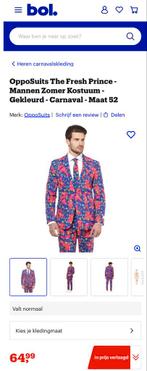 OppoSuits The Fresh Prince Kostuum - Maat 52, Kleding | Heren, Maat 52/54 (L), Carnaval, Opposuits, Ophalen of Verzenden