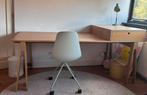 Handgemaakt bureau noten fineer, Ophalen, Zo goed als nieuw, Bureau