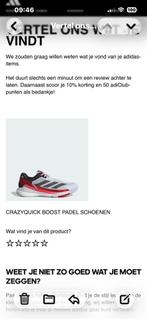 ADIDAS CRAZYQUICK BOOST PADEL SCHOENEN, Sport en Fitness, Padel, Ophalen, Zo goed als nieuw, Padelschoenen