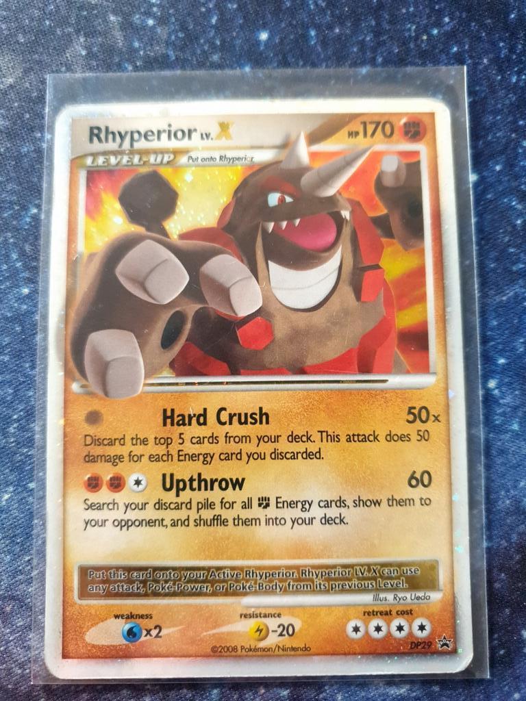Pokémon kaart Rhyperior LV.X DP29, Ophalen of Verzenden, Gebruikt, Losse kaart