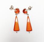 Art Deco oorbellen lucite Bauhaus 1925 Bengel stijl hangers, Verzenden, Overige materialen, Oorbellen