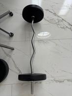 28 mm halterset met schijven, Sport en Fitness, Fitnessmaterialen, Ophalen, Zo goed als nieuw, Halterset