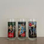 3x drinkglas limonadeglas glas Coca-Cola reclameprint oud, Gebruikt, Ophalen of Verzenden