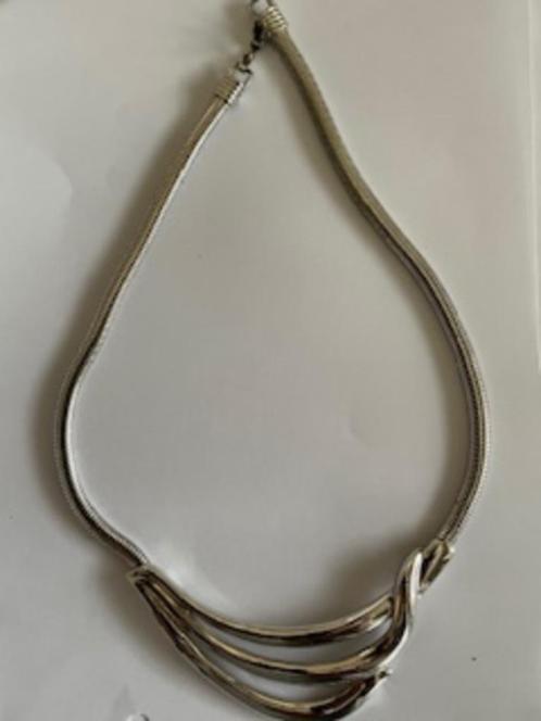 Trifari halsketting zilverkleurig vintage, Sieraden, Tassen en Uiterlijk, Kettingen, Overige materialen, Zilver, Ophalen of Verzenden