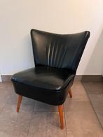 Vintage cocktail stoel / cocktailstoel / fauteuil - zwart, Huis en Inrichting, Fauteuils, Ophalen, Gebruikt, Minder dan 75 cm