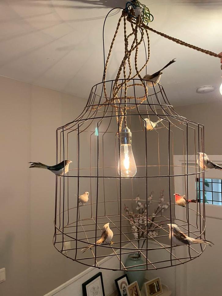 Dutch dilight vogeltjes lamp, ook leuk voor kinderkamer, Huis en Inrichting, Lampen | Hanglampen, Gebruikt, 75 cm of meer, Ophalen of Verzenden
