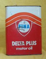 FINA DELTA PLUS MOTOR OLIE BLIK, Ophalen of Verzenden