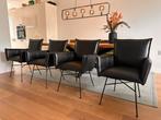 5 Jess Sanne leren eetkamerstoelen, Zwart, Leer, Ophalen of Verzenden, Zo goed als nieuw