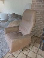 Relaxfauteuil beige bruin elektrische, Huis en Inrichting, Fauteuils, Ophalen, Gebruikt
