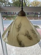 Hanglamp glas groen gemarmerd prachtig!, Huis en Inrichting, Klassiek, Ophalen of Verzenden, Minder dan 50 cm, Glas
