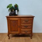 Vintage landelijk ladekastje Queen Ann ladekast commode 601, Valkenswaard, Gebruikt, Info@flashbackfurniture.nl, Eikenhout