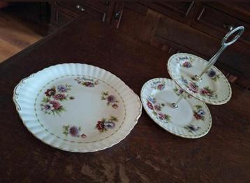 Etagère/Gebakschaal Royal Albert Anemones March/Maandborden beschikbaar voor biedingen