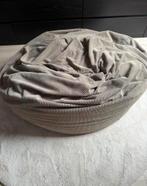 Label poef zitzak rib grijs groot gratis, Huis en Inrichting, Zitzakken, Ophalen, Zo goed als nieuw, Grijs