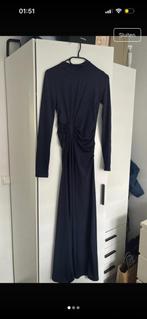 Lange dames jurk maat S/36 marineblauwe polyester, Kleding | Dames, Gelegenheidskleding, Ophalen of Verzenden, Zo goed als nieuw