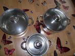 PANNEN, Huis en Inrichting, Keuken | Potten en Pannen, Ophalen, Gebruikt, Rvs, Pannenset