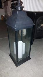 Sfeervolle lantaarn met kaarsen, Huis en Inrichting, Lampen | Vloerlampen, Gebruikt, 100 tot 150 cm, Ophalen of Verzenden, Glas