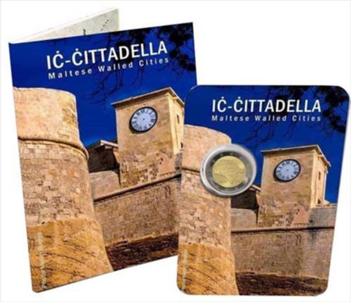 Malta 2 euro 2024: Ċittadella Gozo, BU in coincard, Postzegels en Munten, Munten | Europa | Euromunten, Setje, 2 euro, Malta, Ophalen of Verzenden