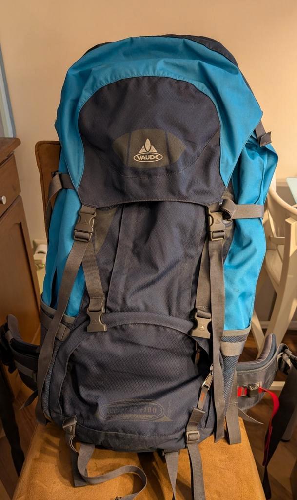 Vaude backpack 55+10 liter, Sieraden, Tassen en Uiterlijk, Tassen | Reistassen en Weekendtassen, Gebruikt, Blauw, 30 cm of meer