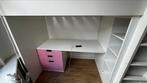 IKEA Smastad hoogslaper en bureau. Roze deuren en lades, Ophalen, Eenpersoons, Zo goed als nieuw, 200 cm