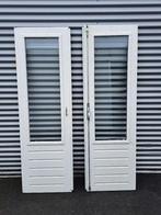 Hardhouten Dubbelen Tuindeuren, Ophalen, Gebruikt, 80 tot 100 cm, Buitendeur