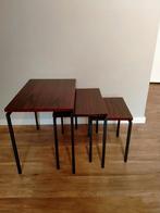 Vintage Pastoe of Stiemsma bijzettafeltjes, Ophalen, Minder dan 45 cm, Minder dan 55 cm, Gebruikt