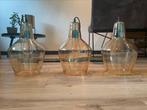 Mooie hanglamp glas/metaal, Ophalen, Zo goed als nieuw, Glas, Minder dan 50 cm