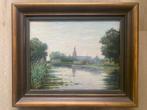 Schilderij Hollands landschap, Antiek en Kunst, Ophalen of Verzenden