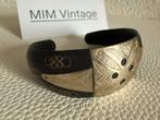 S014/Vintage TOEAREG armband Ebbenhout, Gebruikt, Verzenden, X, Zilver