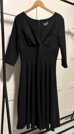 Top Vintage jurk merk Hell Bunny zwart maat M, Zwart, Zo goed als nieuw, Onder de knie, Ophalen