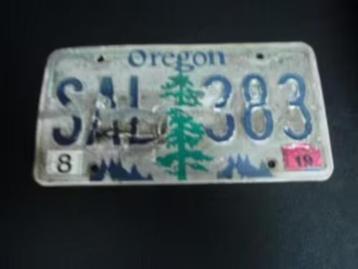 Kentekenplaat licenseplate Oregon no. 3 USA beschikbaar voor biedingen