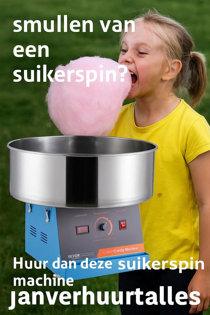 Suikerspinmachine, springkussen Tilburg Goirle, Hilvarenbeek, Hobby en Vrije tijd, Feestartikelen | Verhuur, Zo goed als nieuw